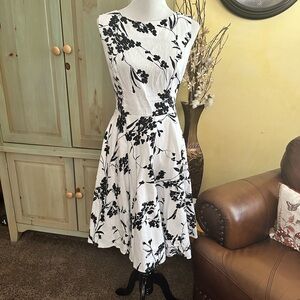 Black & White Floral Dress
